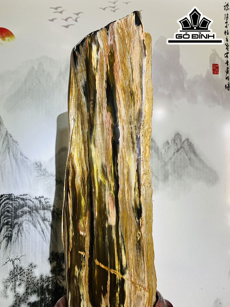 Tác Phẩm Gỗ Hóa Thạch Cao 55 Ngang 20 (cm) 13,5kg