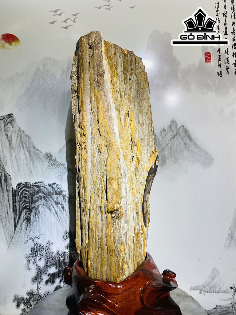 Tác Phẩm Gỗ Hóa Thạch Cao 55 Ngang 20 (cm) 13,5kg