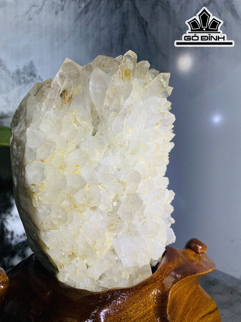 Tinh Thể Đá Thạch Anh Trắng Cao 22 Ngang 17 (cm) 3kg