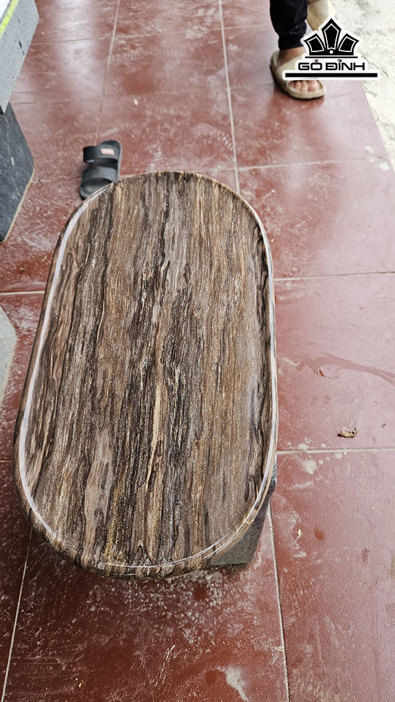 Khay Trà Gỗ Hóa Thạch Cao 45 Ngang 25 Sâu 3 (cm) 4kg