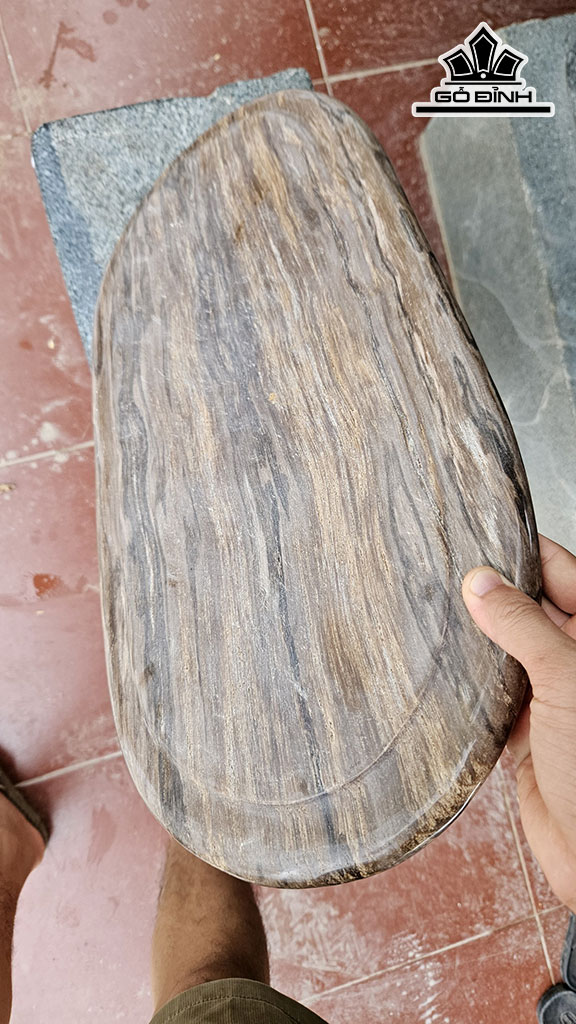 Khay Trà Gỗ Hóa Thạch Cao 45 Ngang 25 Sâu 3 (cm) 4kg