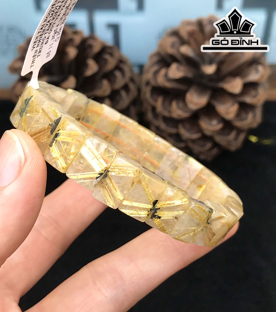 Vòng Tay Đá Thạch Anh Tóc Vàng  31,9gr