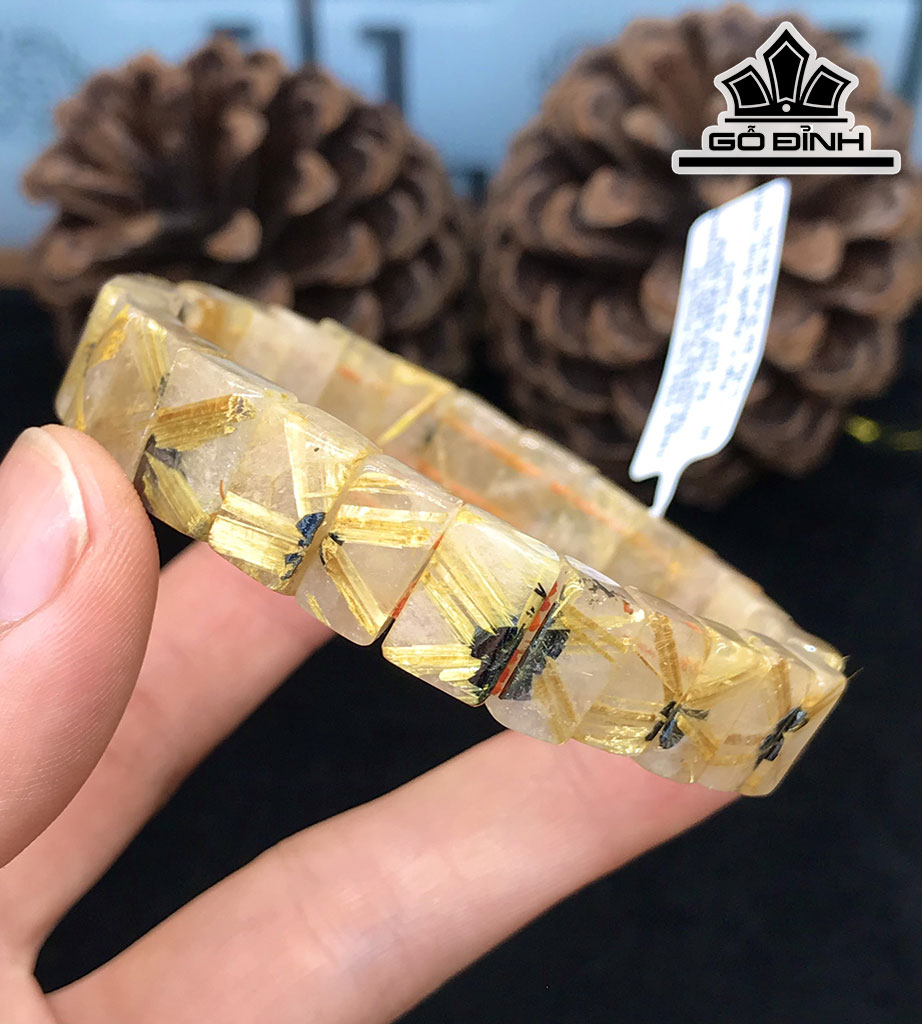 Vòng Tay Đá Thạch Anh Tóc Vàng  31,9gr