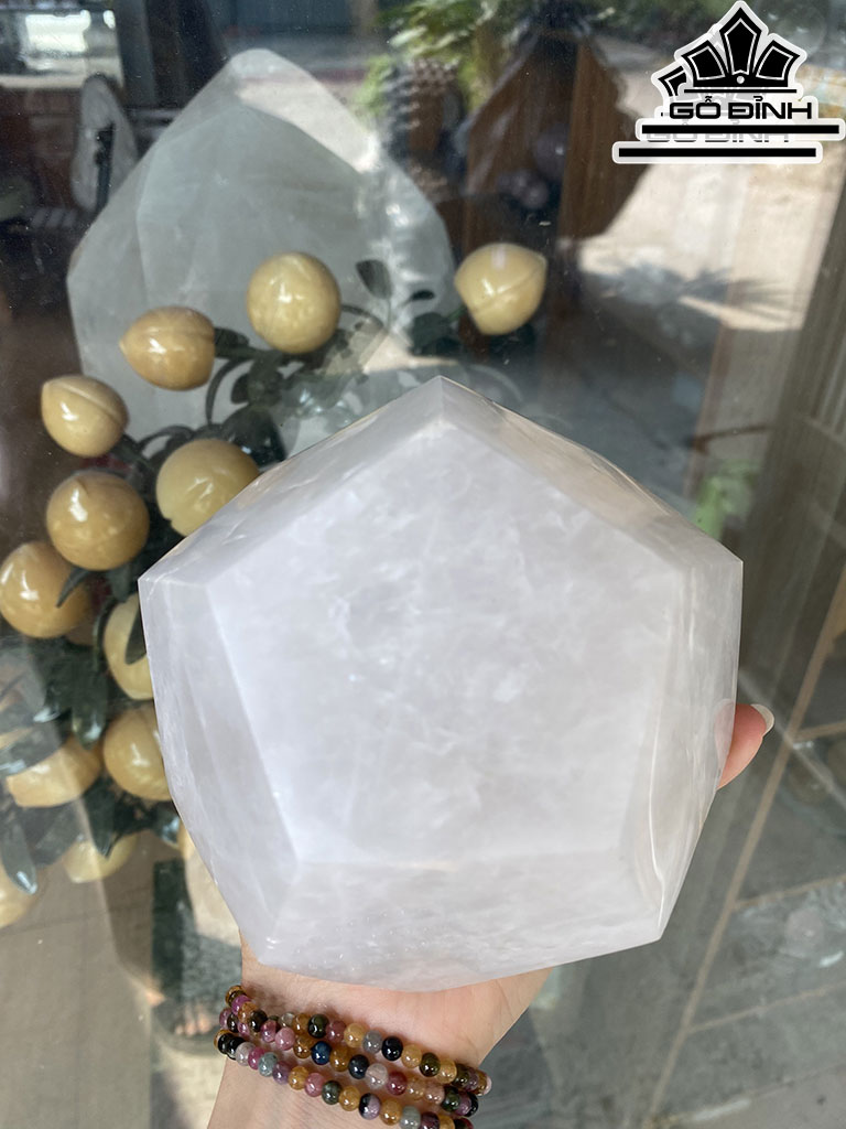 Bi Giác Đá Thạch Anh Trắng 2,18kg