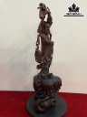 Tượng Đạt Ma Sư Tổ Gỗ Trắc Cao 69 Ngang 24 Sâu 20 (cm)