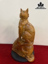 Tượng Mèo Gỗ Hương Cao 51 Ngang 34 Sâu 16 (cm)