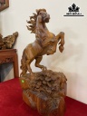 Tượng Ngựa Phong Thủy (Nhất Mã Phi Thiên) Gỗ Hương Cao 60 Ngang 30 Sâu 16 (cm)