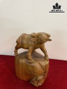 Tượng Trâu Gỗ Ngọc Am Cao 34 Ngang 26 Sâu 18 (cm)