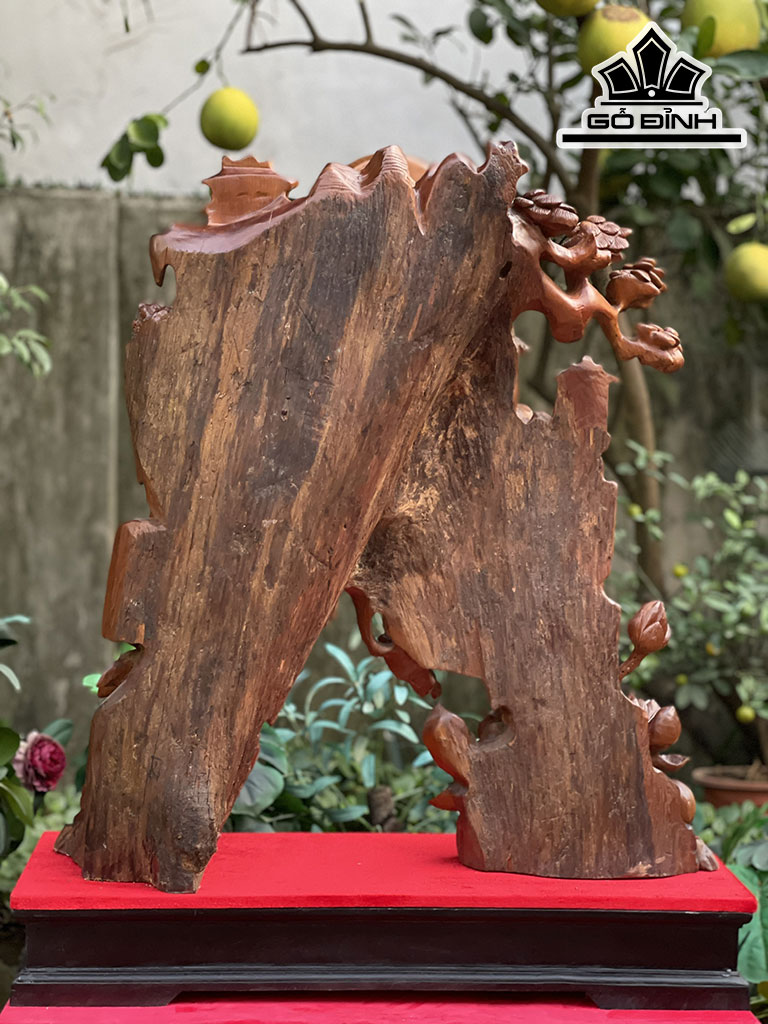 Tượng Tam Thánh Phật Gỗ Ngọc Am Cao 80 Ngang 73 Sâu 26 ( cm)