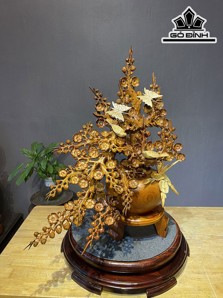 Bình Hoa Gỗ Hương Cao 73 Ngang 60 Sâu 28 (cm)