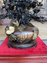 Bình Hoa Gỗ Mun Hoa Cao 60 Ngang 36 Sâu 30 (cm)