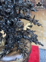 Bình Hoa Gỗ Mun Hoa Cao 60 Ngang 36 Sâu 30 (cm)