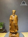 Tượng Gia Cát Lượng Gỗ Ngọc Am Cao 60 Ngang 18 Sâu 13 (cm)