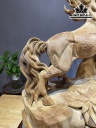 Tượng Ngựa Phong Thủy (Nhất Mã Phi Thiên) Gỗ Ngọc Am Cao 57 Ngang 36 Sâu 20 (cm)