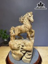 Tượng Ngựa Phong Thủy (Nhất Mã Phi Thiên) Gỗ Ngọc Am Cao 57 Ngang 36 Sâu 20 (cm)