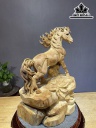 Tượng Ngựa Phong Thủy (Nhất Mã Phi Thiên) Gỗ Ngọc Am Cao 57 Ngang 36 Sâu 20 (cm)