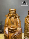 Tượng Phúc Lộc Thọ (Tam Đa) Gỗ Hương Cao 50 Ngang 25 Sâu 20 (cm)