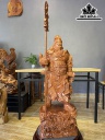 Tượng Quan Công Gỗ Hương Cao 102 Ngang 39 Sâu 25 (cm)