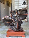 Tượng Cá Xiêm Gỗ Trắc Cao 48 Ngang 52 Sâu 22 (cm)