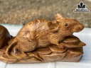Tượng Chuột Phong Thủy Gỗ Cẩm Cao 18 Ngang 39 Sâu 13 (cm)