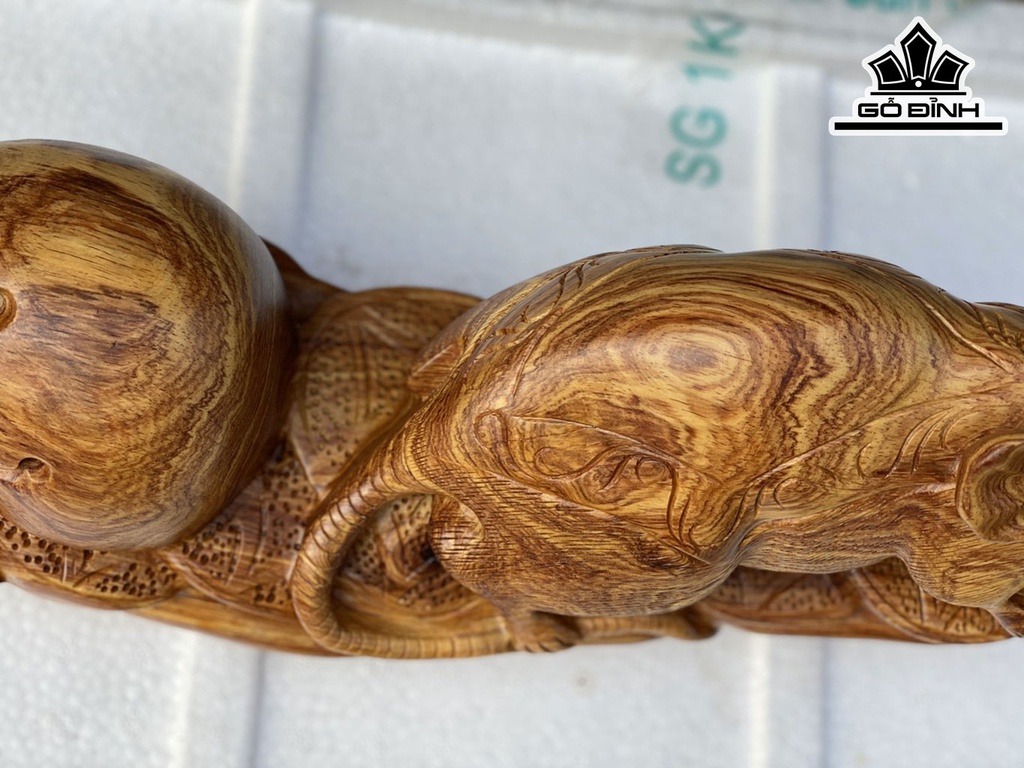 Tượng Chuột Phong Thủy Gỗ Cẩm Cao 18 Ngang 39 Sâu 13 (cm)