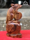 Tượng Chuột Phong Thủy Gỗ Cẩm Cao 27 Ngang 13 Sâu 8 (cm)