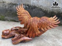 Tượng Đại Bàng Săn Mồi Gỗ Hương Cao 68 Ngang 106 Sâu 43 (cm)