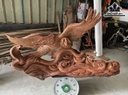 Tượng Đại Bàng Săn Mồi Gỗ Hương Cao 68 Ngang 106 Sâu 43 (cm)