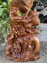 Tượng Gia Đình Gà Gỗ Ngọc Am Cao 82 Ngang 40 Sâu 26 (cm)