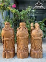 Tượng Phúc Lộc Thọ (Tam Đa) Gỗ Ngọc Am Cao 48 Ngang 16 Sâu 12 (cm)