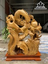 Tượng Rồng ( Nhất Long) Gỗ Xá Xị Cao 73 Ngang 60 Sâu 20 (cm)