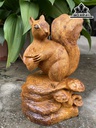 Tượng Sóc Phong Thủy Gỗ Hương Cao 25 Ngang 15 Sâu 14 (cm)