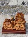 Tượng Tiểu Cảnh Gỗ Hương Cao 23 Ngang 32 Sâu 17 (cm)