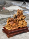 Tượng Tiểu Cảnh Gỗ Hương Cao 23 Ngang 32 Sâu 17 (cm)