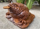 Tượng Thiềm Thừ Gỗ Ngọc Am Cao 17 Ngang 27 Sâu 22 (cm)