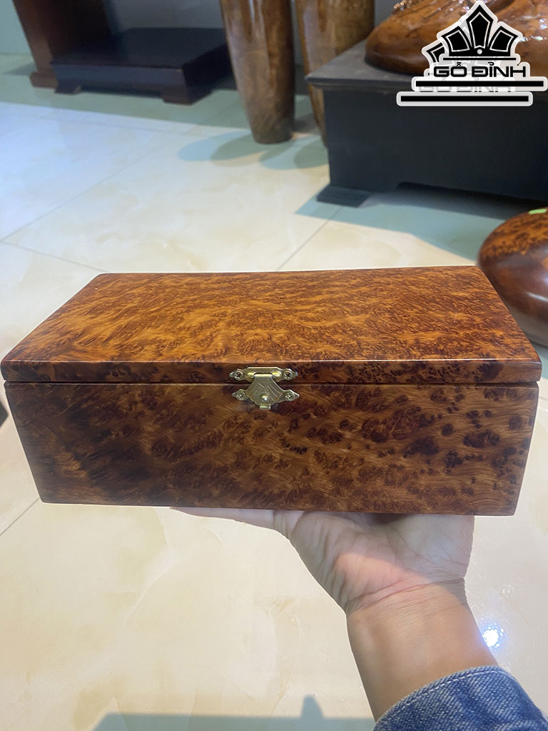 Hộp Đựng Khăn Giấy Gỗ Nu Ngọc Am Cao 8 Dài 12,8 Rộng 11,7 Dày 1 (cm)