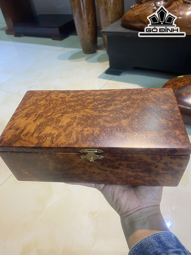 Hộp Đựng Khăn Giấy Gỗ Nu Ngọc Am Cao 8 Dài 12,8 Rộng 11,7 Dày 1 (cm)
