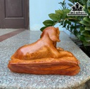 Tượng Chó Gỗ Hương Cao 16 Ngang 25 Sâu 12 (cm)