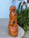 Tượng Chó Gỗ Hương Cao 50 Ngang 25 Sâu 24 (cm)