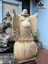 Tượng Phật Di Lặc Nghênh Hỷ Gỗ Ngọc Am Cao 86 Ngang 47 Sâu 22 (cm)