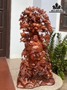 Tượng Phật Di Lặc Ngũ Phúc Thuần Nghê Gỗ Cẩm Cao 93 Ngang 46 Sâu 27 (cm)