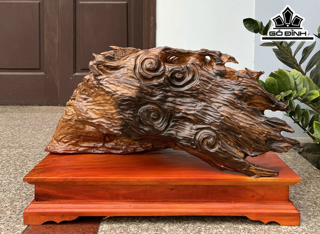 Tượng Rồng ( Nhất Long) Gỗ Xá Xị Cao 40 Ngang 60 Sâu 25 (cm)