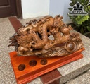 Tượng Rồng ( Nhất Long) Gỗ Xá Xị Cao 40 Ngang 60 Sâu 25 (cm)