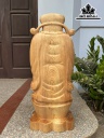 Tượng Thần Tài Gỗ Pơ Mu Cao 70 Ngang 28 Sâu 18 (cm)