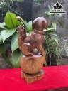 Tượng Chó Gỗ Cẩm Cao 40 Ngang 18 Sâu 12 (cm)