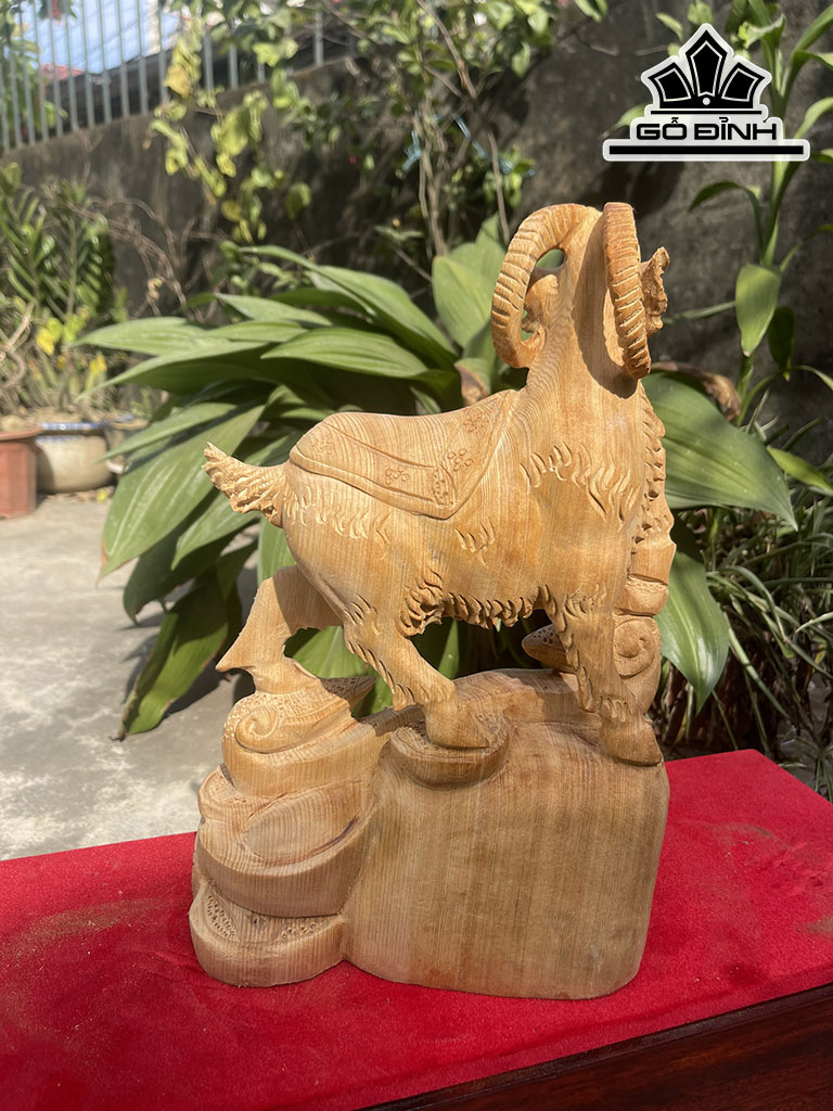Tượng Nhất Dương Gỗ Ngọc Am Cao 40 Ngang 25 Sâu 10 (cm)