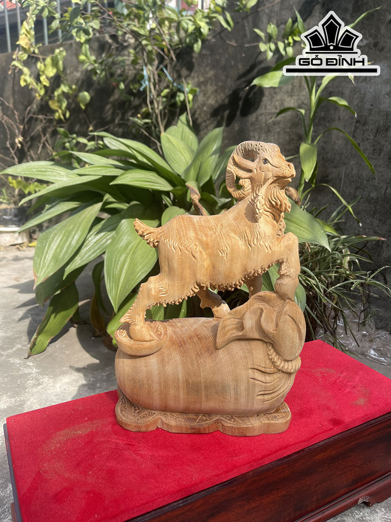 Tượng Nhất Dương Gỗ Ngọc Am Cao 40 Ngang 25 Sâu 12 (cm)