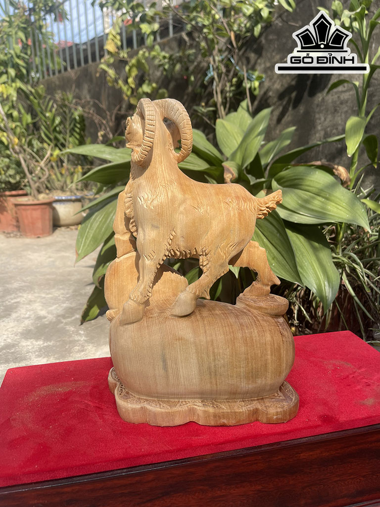 Tượng Nhất Dương Gỗ Ngọc Am Cao 40 Ngang 25 Sâu 12 (cm)