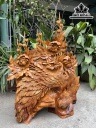 Tượng Phu Thê Viên Mãn Gỗ Hương Cao 66 Ngang 50 Sâu 18 (cm)