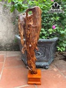 Tượng Phật Di Lặc Gỗ Bách Xanh Cao 60 Ngang 22 Sâu 12 (cm)